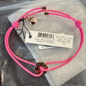Marc Jacobs Knockout Pink Bracelet with Gold Charm